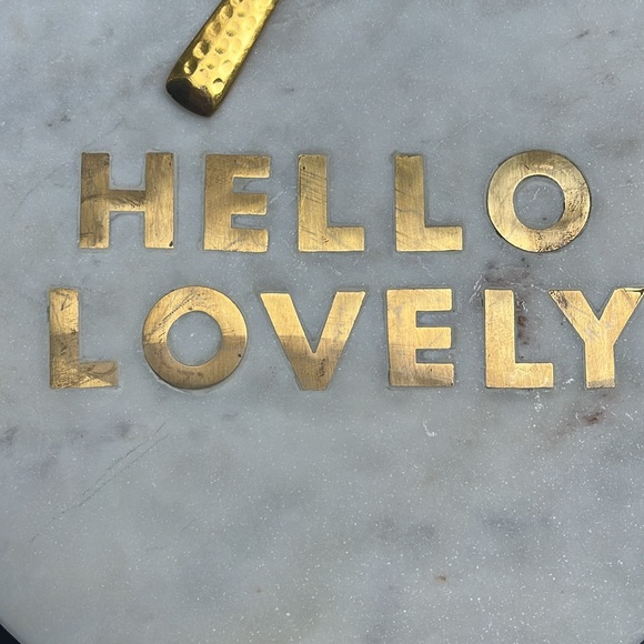 New-Anthropologie Marble and Brass Cheese Board - Picture 3 of 8
